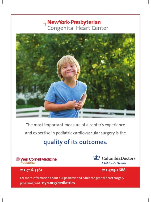 NewYork-Presbyterian Congenital Heart Center advertisement